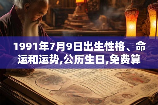 1991年7月9日出生性格、命运和运势,公历生日,免费算命