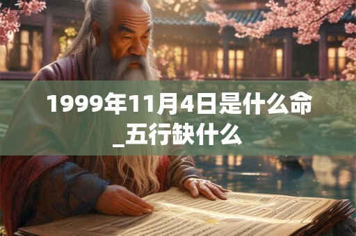 1999年11月4日是什么命_五行缺什么