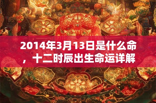 2014年3月13日是什么命,十二时辰出生命运详解 2014年3月13日是什么命,十二时辰出生命运详解