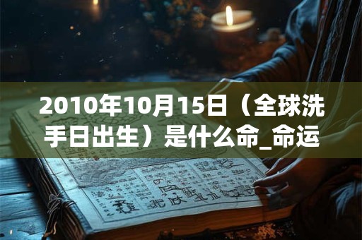 2010年10月15日（全球洗手日出生）是什么命_命运如何