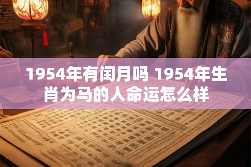 1954年有闰月吗 1954年生肖为马的人命运怎么样 1954年有闰月吗 1954年生肖为马的人命运怎么样