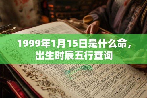 1999年1月15日是什么命，出生时辰五行查询
