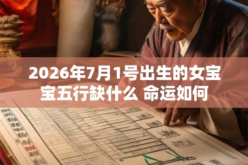2026年7月1号出生的女宝宝五行缺什么 命运如何 2026年7月1号出生的女宝宝五行缺什么 命运如何