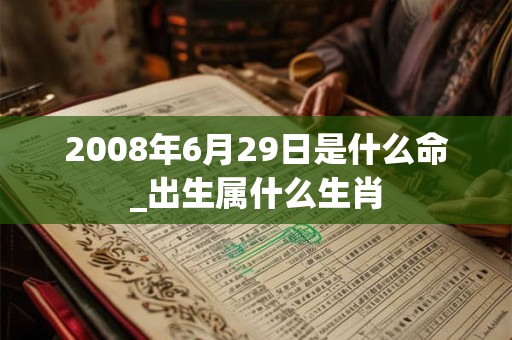 2008年6月29日是什么命_出生属什么生肖