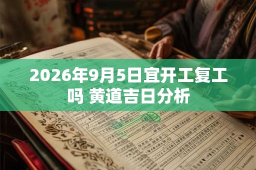2026年9月5日宜开工复工吗 黄道吉日分析