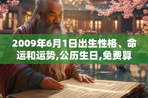 2009年6月1日出生性格、命运和运势,公历生日,免费算命 2009年6月1日出生性格、命运和运势,公历生日,免费算命