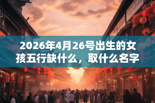 2026年4月26号出生的女孩五行缺什么，取什么名字好