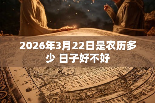 2026年3月22日是农历多少 日子好不好