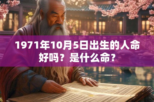 1971年10月5日出生的人命好吗？是什么命？