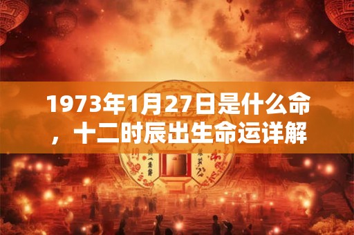 1973年1月27日是什么命，十二时辰出生命运详解