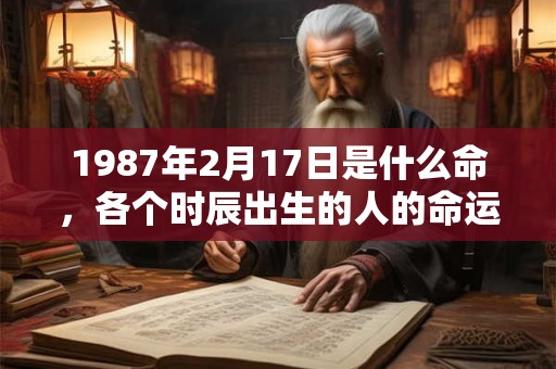 1987年2月17日是什么命，各个时辰出生的人的命运