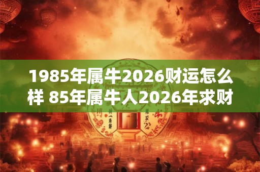 1985年属牛2026财运怎么样 85年属牛人2026年求财方向