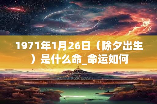 1971年1月26日（除夕出生）是什么命_命运如何
