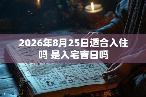 2026年8月25日适合入住吗 是入宅吉日吗