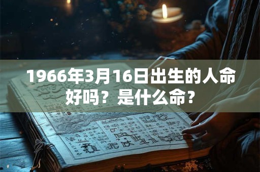 1966年3月16日出生的人命好吗?是什么命? 1966年3月16日出生的人命好吗?是什么命?