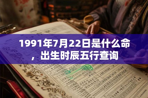 1991年7月22日是什么命，出生时辰五行查询