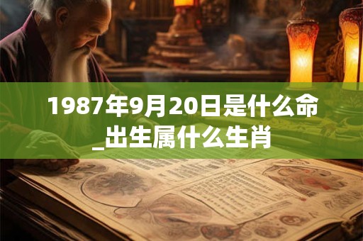 1987年9月20日是什么命_出生属什么生肖