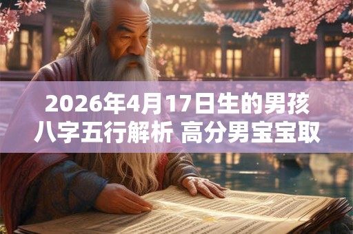 2026年4月17日生的男孩八字五行解析 高分男宝宝取名字 2026年4月17日生的男孩八字五行解析 高分男宝宝取名字