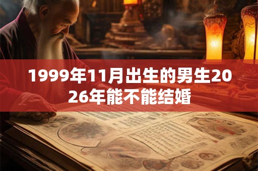 1999年11月出生的男生2026年能不能结婚 1999年11月出生的男生2026年能不能结婚