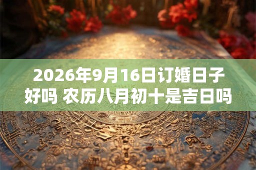 2026年9月16日订婚日子好吗 农历八月初十是吉日吗
