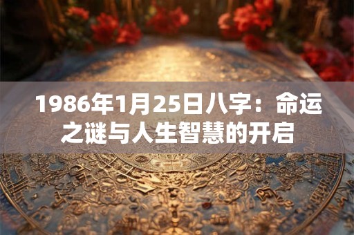 1986年1月25日八字：命运之谜与人生智慧的开启