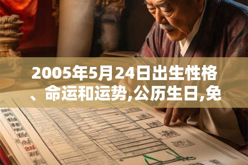 2005年5月24日出生性格、命运和运势,公历生日,免费算命