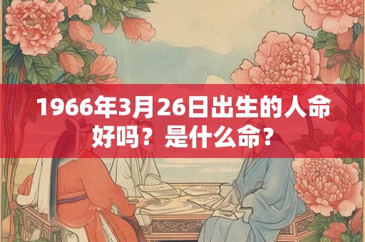 1966年3月26日出生的人命好吗？是什么命？