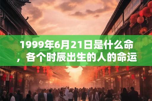 1999年6月21日是什么命，各个时辰出生的人的命运