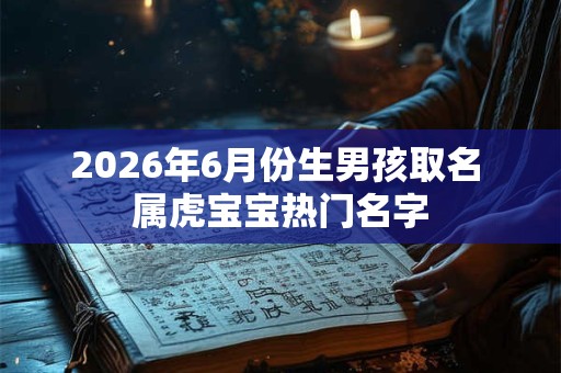 2026年6月份生男孩取名 属虎宝宝热门名字