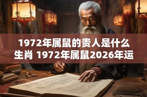1972年属鼠的贵人是什么生肖 1972年属鼠2026年运势如何 1972年属鼠的贵人是什么生肖 1972年属鼠2026年运势如何