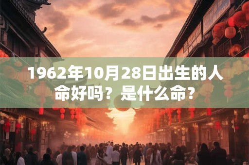 1962年10月28日出生的人命好吗？是什么命？