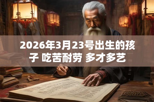 2026年3月23号出生的孩子 吃苦耐劳 多才多艺 2026年3月23号出生的孩子 吃苦耐劳 多才多艺