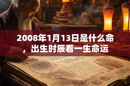 2008年1月13日是什么命，出生时辰看一生命运