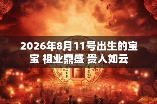 2026年8月11号出生的宝宝 祖业鼎盛 贵人如云 2026年8月11号出生的宝宝 祖业鼎盛 贵人如云