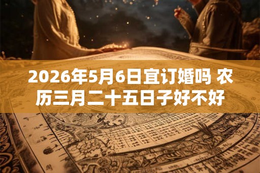 2026年5月6日宜订婚吗 农历三月二十五日子好不好
