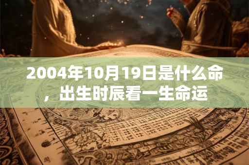 2004年10月19日是什么命,出生时辰看一生命运 2004年10月19日是什么命,出生时辰看一生命运