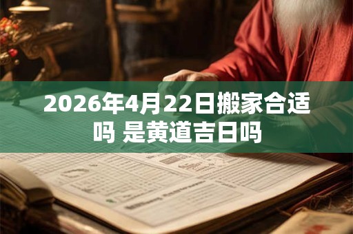2026年4月22日搬家合适吗 是黄道吉日吗