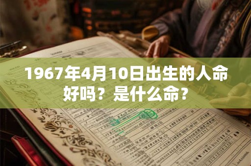 1967年4月10日出生的人命好吗？是什么命？