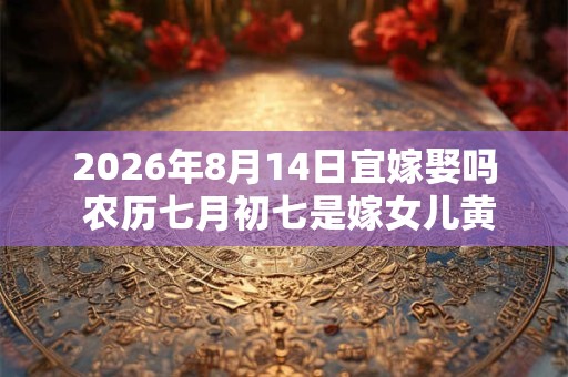 2026年8月14日宜嫁娶吗 农历七月初七是嫁女儿黄道吉日吗 2026年8月14日宜嫁娶吗 农历七月初七是嫁女儿黄道吉日吗