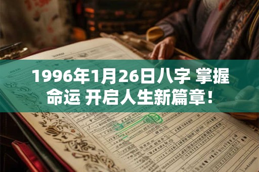 1996年1月26日八字 掌握命运 开启人生新篇章！