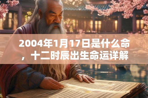 2004年1月17日是什么命，十二时辰出生命运详解