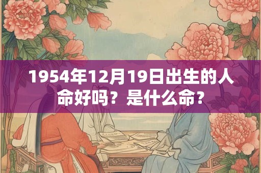 1954年12月19日出生的人命好吗？是什么命？