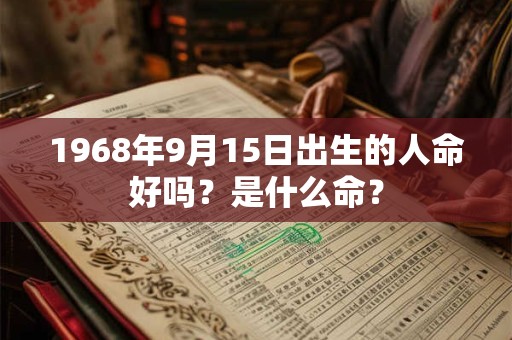 1968年9月15日出生的人命好吗?是什么命? 1968年9月15日出生的人命好吗?是什么命?
