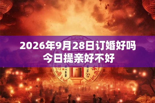 2026年9月28日订婚好吗 今日提亲好不好