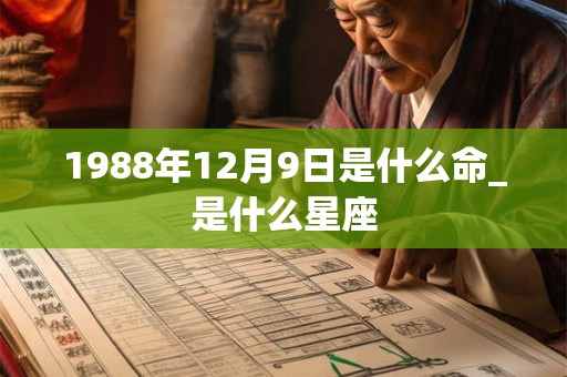 1988年12月9日是什么命_是什么星座