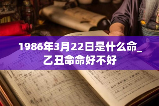1986年3月22日是什么命_乙丑命命好不好