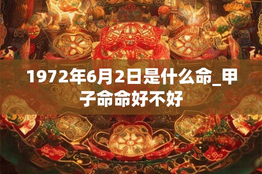 1972年6月2日是什么命_甲子命命好不好