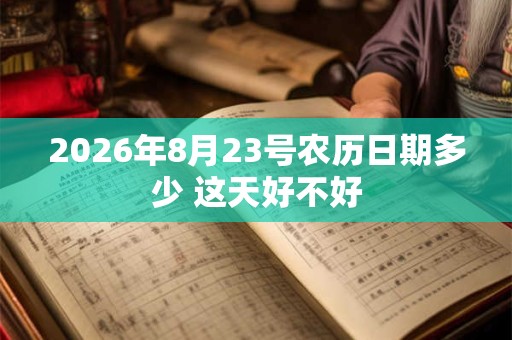 2026年8月23号农历日期多少 这天好不好