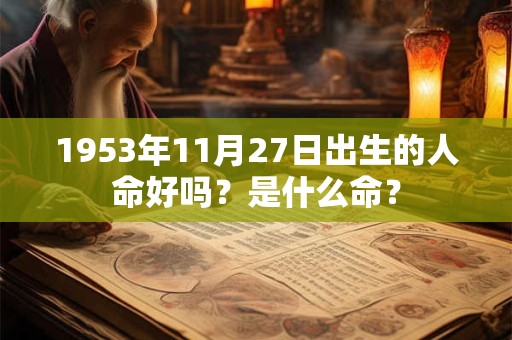 1953年11月27日出生的人命好吗？是什么命？