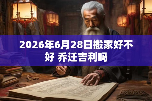 2026年6月28日搬家好不好 乔迁吉利吗